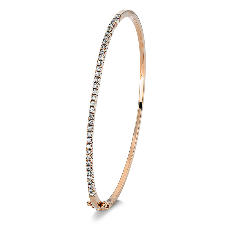 Armreif 18 kt RG+WG, 37 Brill. 0,50 ct, TW-si