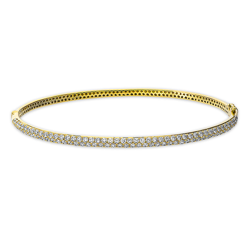 Armreif 18 kt GG, 97 Brill. 1,34 ct, TW-si