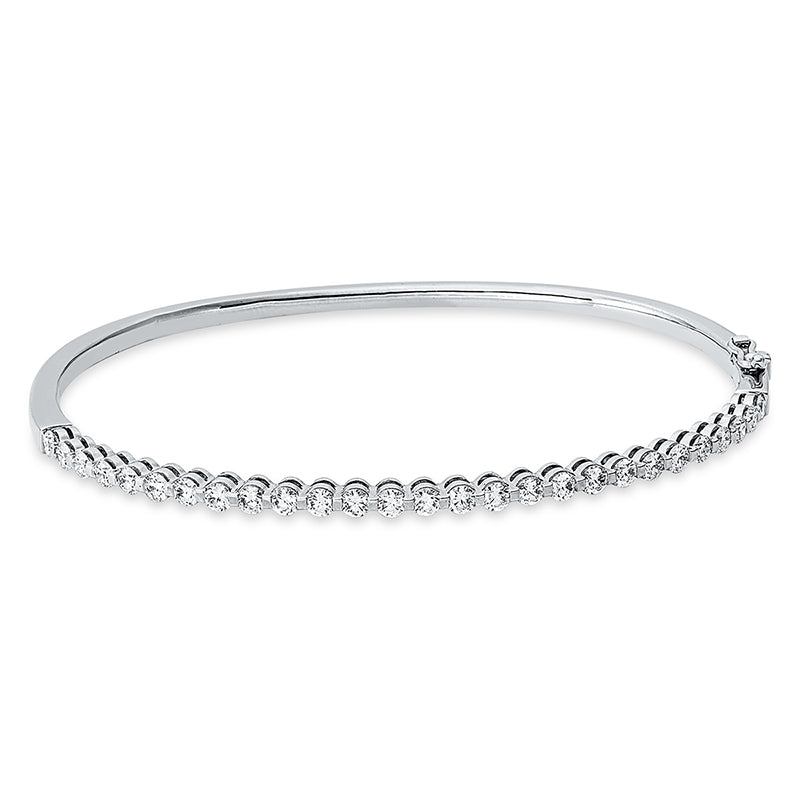 Armreif 18 kt WG, 27 Brill. 1,39 ct, TW-si