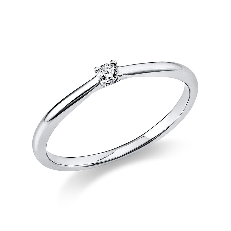 Ring 14 kt WG, 1 Brill. 0,05 ct, TW-si