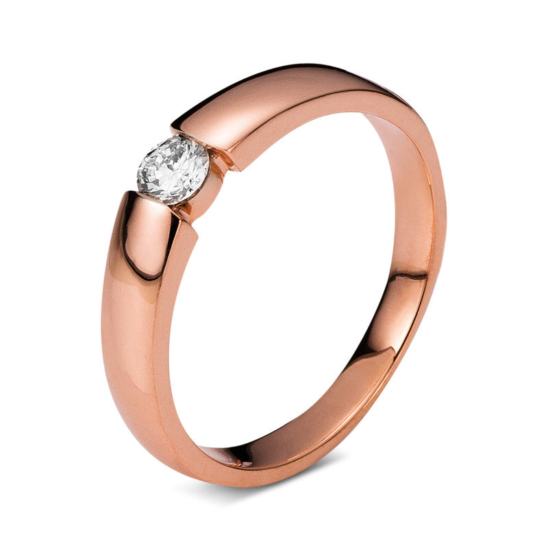 Ring 14 kt RG, 1 Brill. 0,21 ct, TW-si