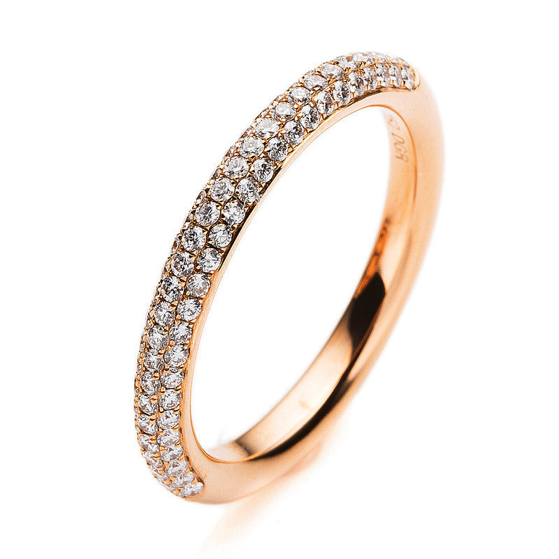 Ring 18 kt RG, 82 Brill. 0,41 ct, TW-si