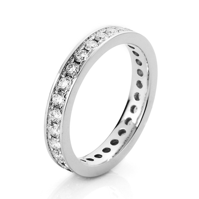 Ring 18 kt WG, 27 Brill. 0,87 ct, TW-si