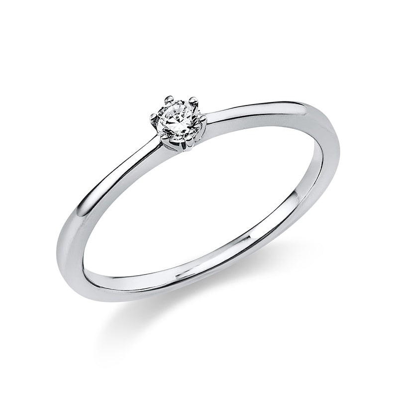 Ring 18 kt WG, 1 Brill. 0,10 ct, TW-si