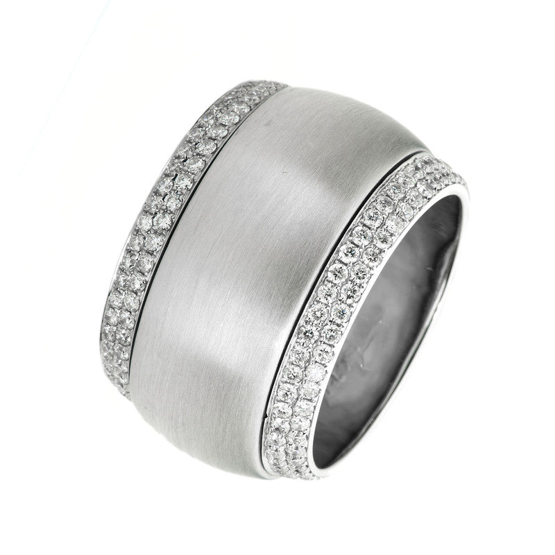 Ring 18 kt WG, mattiert, 46 Brill. 3,41 ct, TW-si