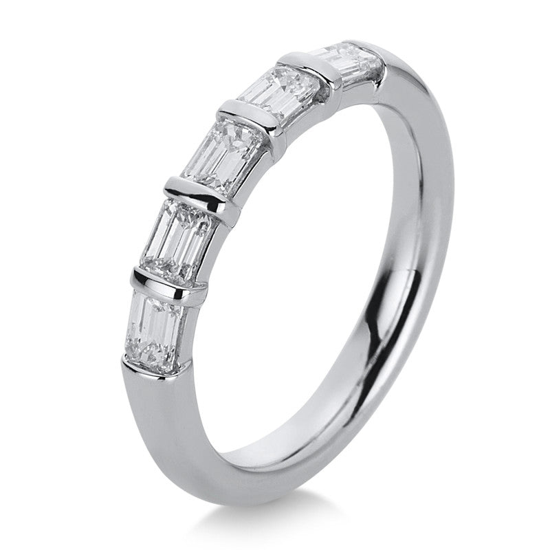 Ring 18 kt WG, 5 Sm.schliff 1,00 ct, TW-vsi