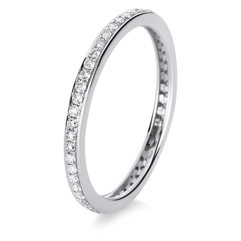 Ring 18 kt WG, 50 Brill. 0,33 ct, TW-si