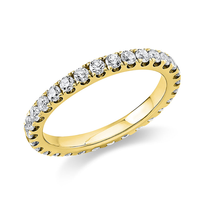 Ring 14 kt GG, 29 Brill. 0,99 ct, TW-si