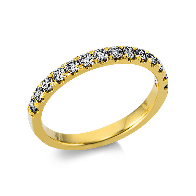 Ring 18 kt GG, 14 Brill. 0,52 ct, TW-si