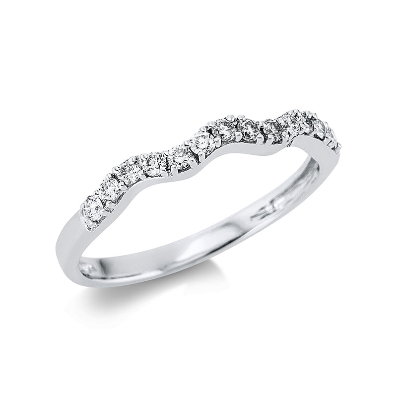 Ring 18 kt WG, 13 Brill. 0,23 ct, TW-si