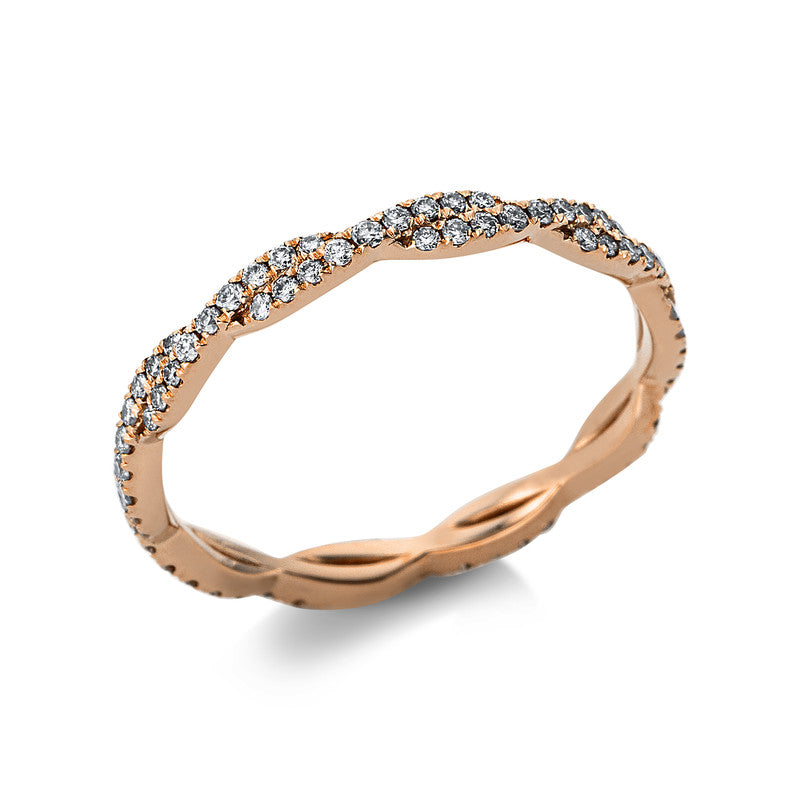Ring 18 kt RG, 90 Brill. 0,41 ct, TW-si