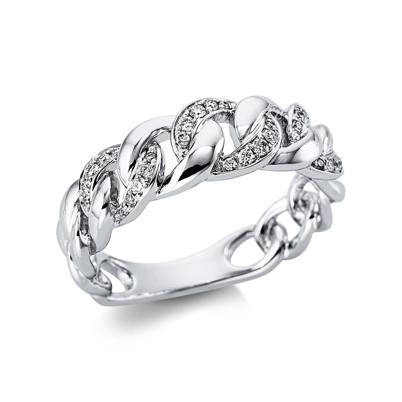 Ring 18 kt WG, 30 Brill. 0,17 ct, TW-si