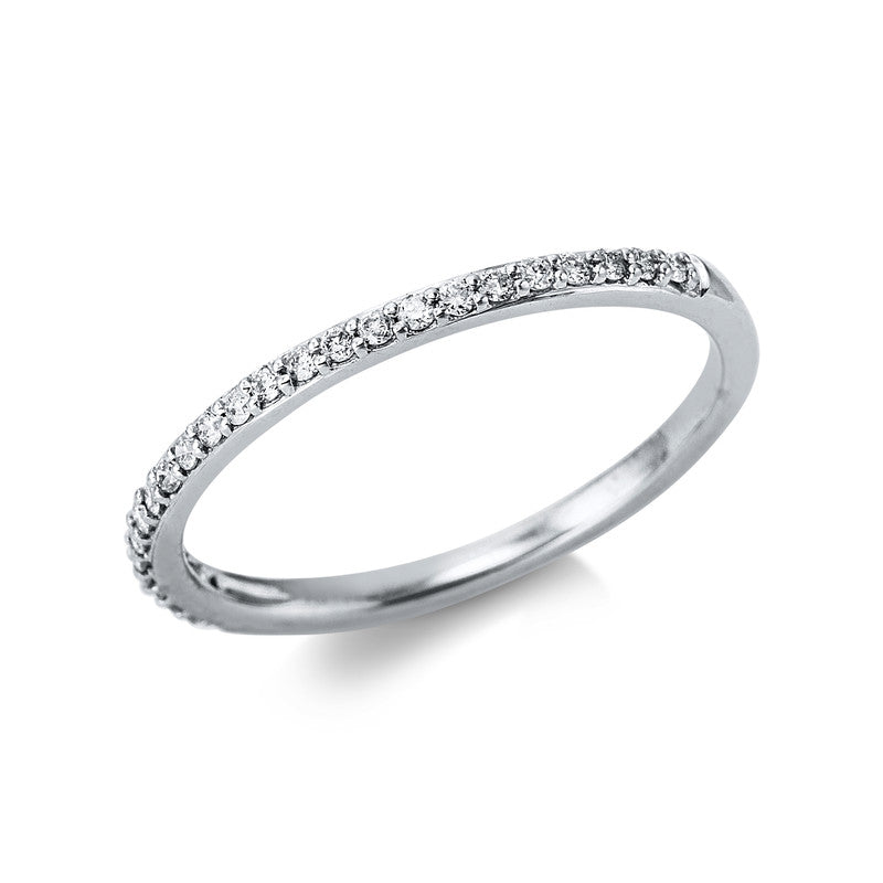 Ring 18 kt WG, 24 Brill. 0,14 ct, W-pi