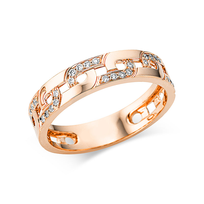 Ring 18 kt RG, 30 Brill. 0,13 ct, TW-si