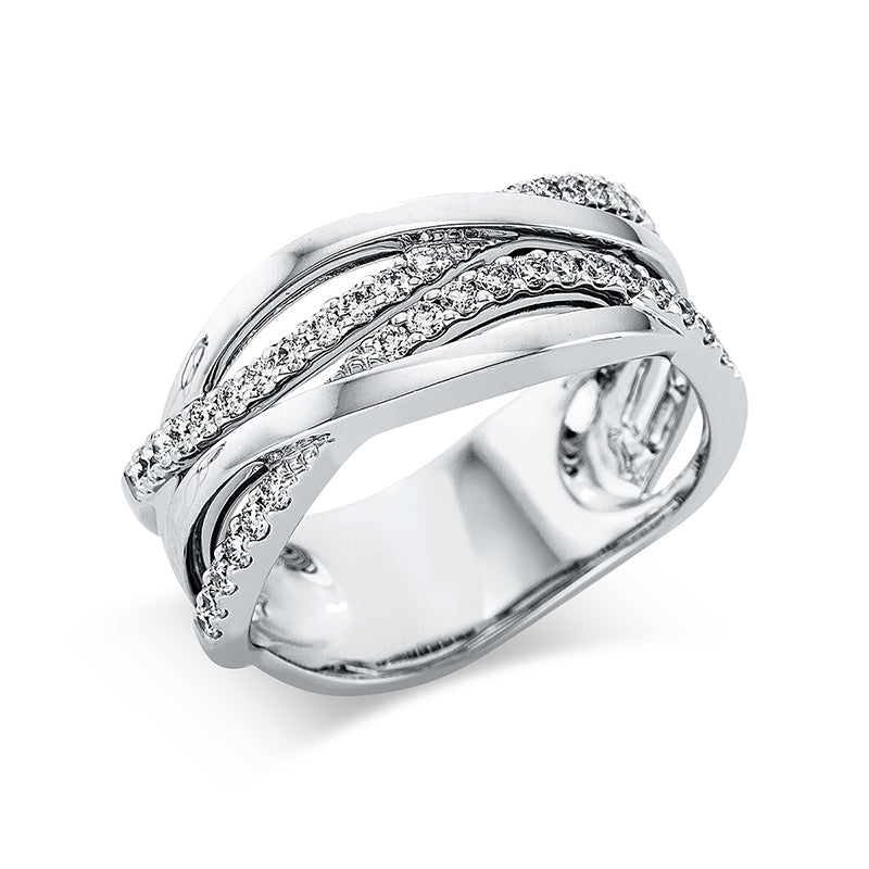 Ring 18 kt WG, 36 Brill. 0,34 ct, TW-si