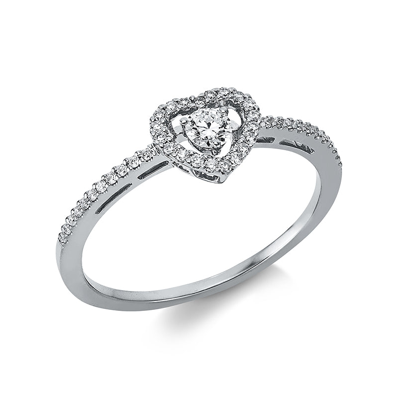 Ring 18 kt WG, 43 Brill. 0,22 ct, TW-si