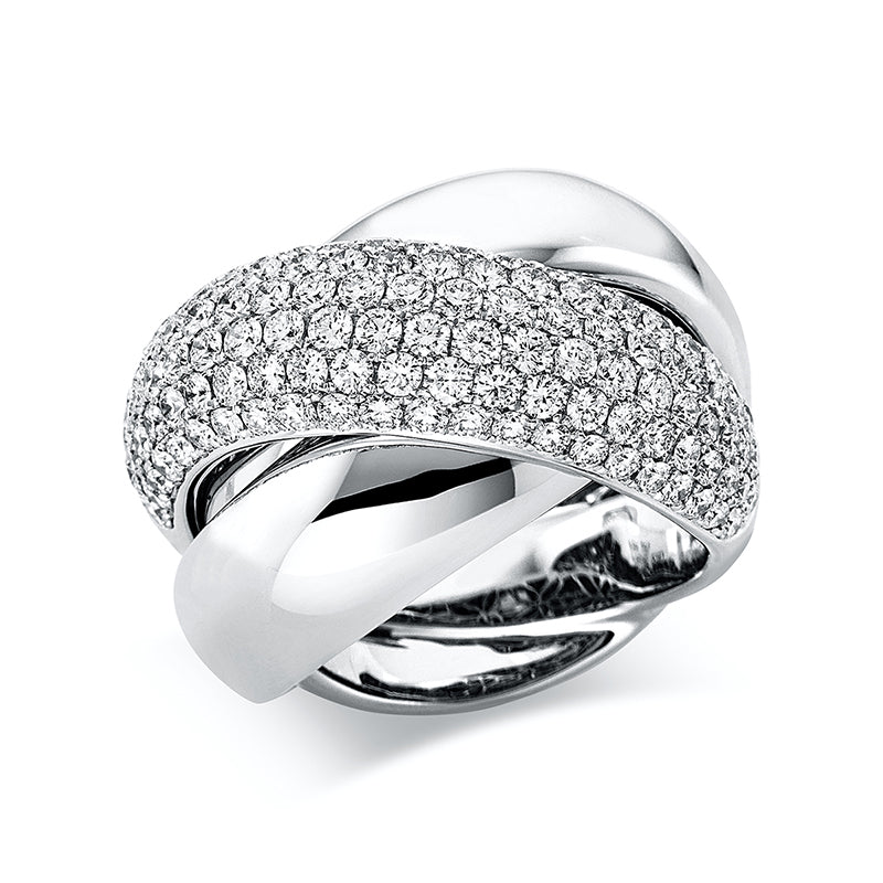Ring 18 kt WG, 134 Brill. 3,02 ct, TW-vsi