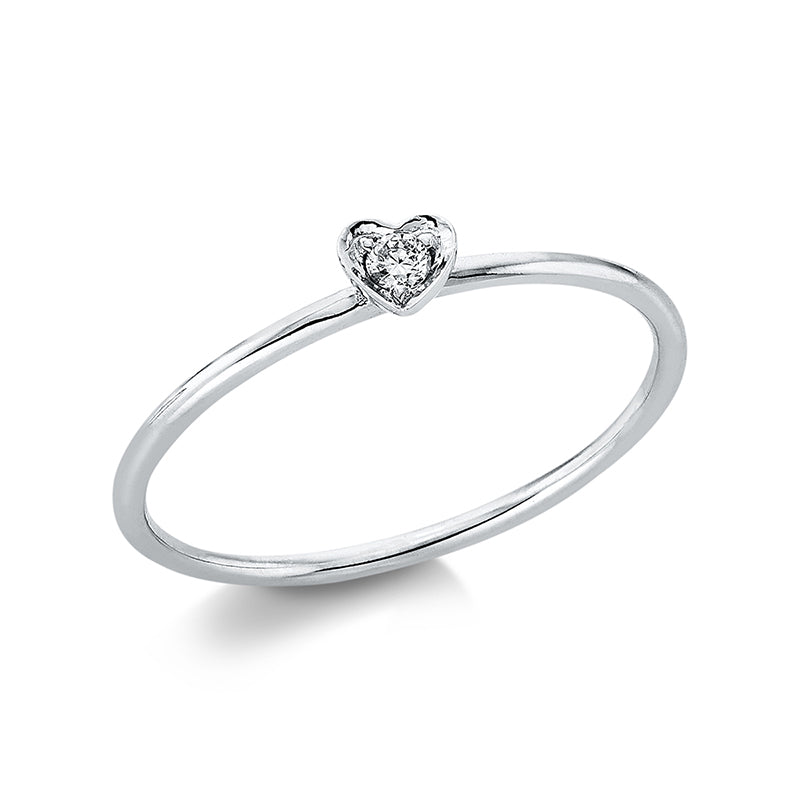 Ring 18 kt WG, 1 Brill. 0,04 ct, TW-si