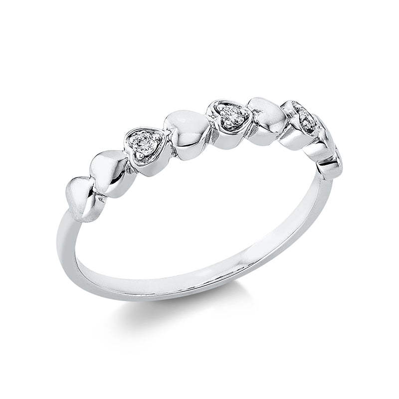 Ring 18 kt WG, 3 Brill. 0,06 ct, TW-si