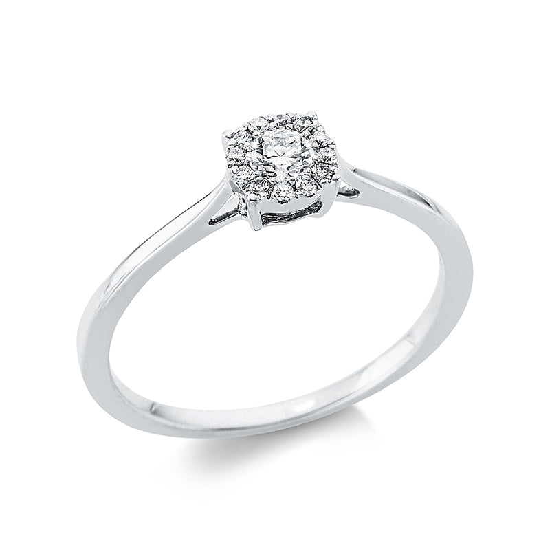Ring 18 kt WG, 13 Brill. 0,20 ct, TW-si