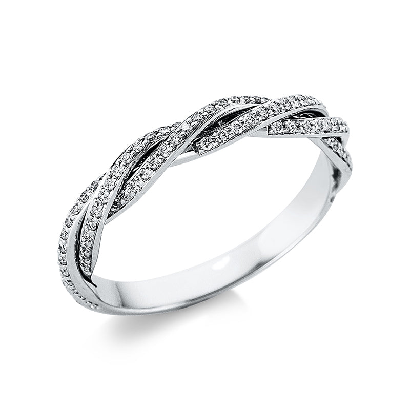 Ring 18 kt WG, 101 Brill. 0,29 ct, TW-si