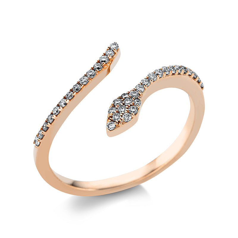 Ring 18 kt RG, 37 Brill. 0,18 ct, TW-vsi