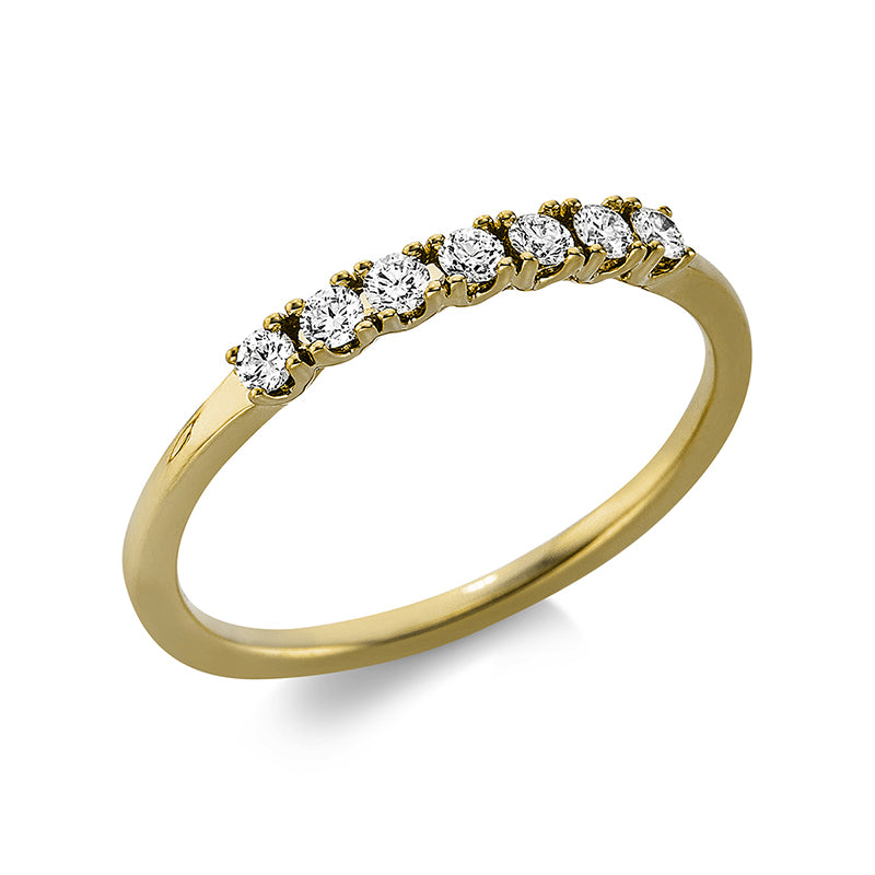Ring 18 kt GG. 7 Brillanten 0.20 ct. TW-si. Weite:54