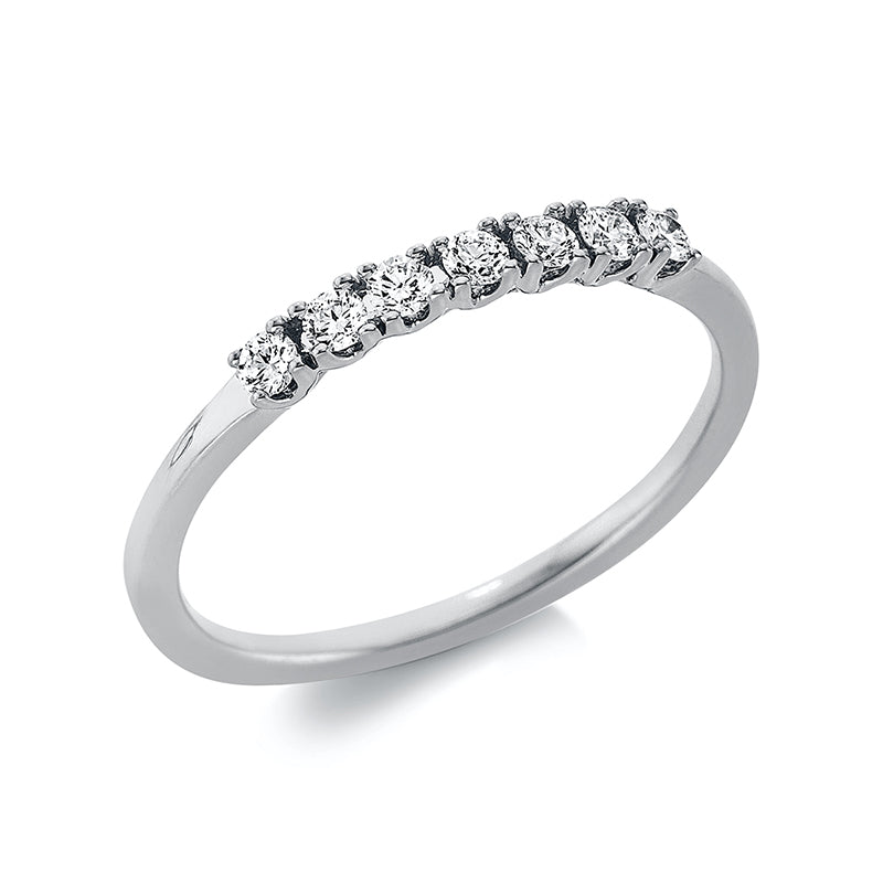 Ring 18 kt WG, 7 Brill. 0,21 ct, TW-si