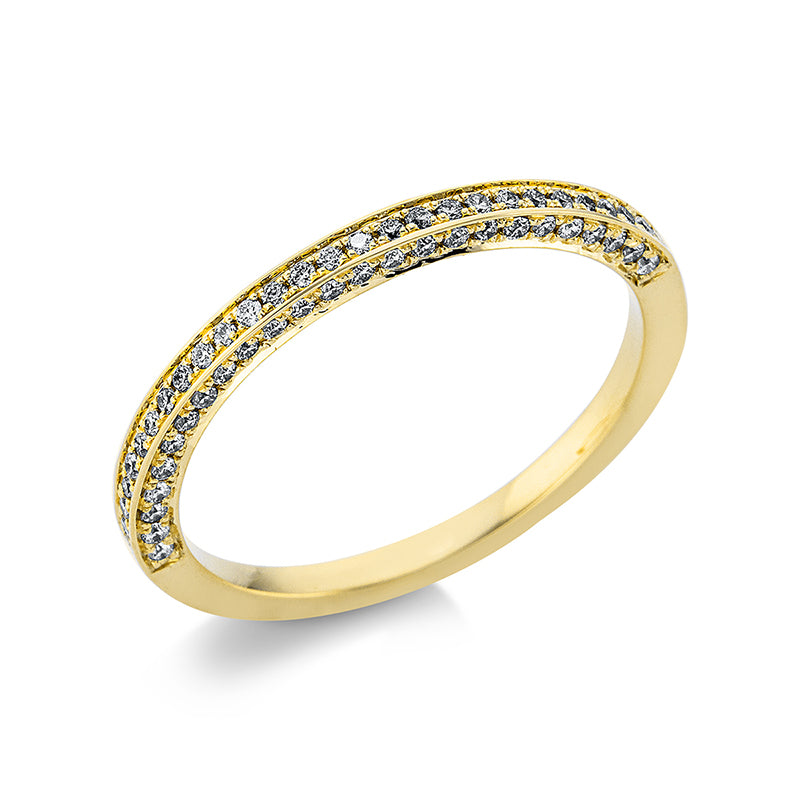 Ring 18 kt GG, 78 Brill. 0,29 ct, TW-si