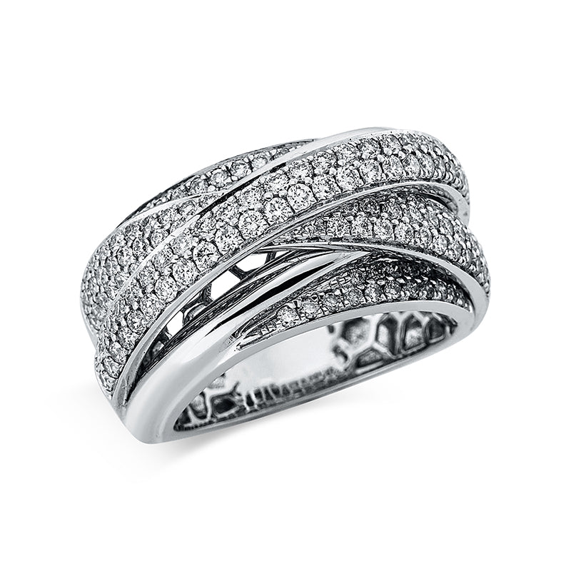 Ring 18 kt WG, 156 Brill. 1,63 ct, TW-si