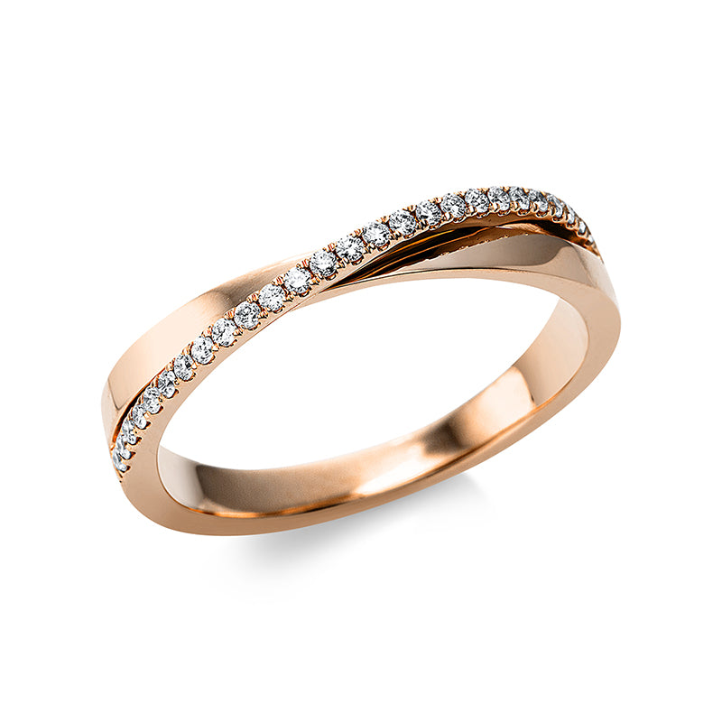 Ring 18 kt RG, 26 Brill. 0,14 ct, TW-si