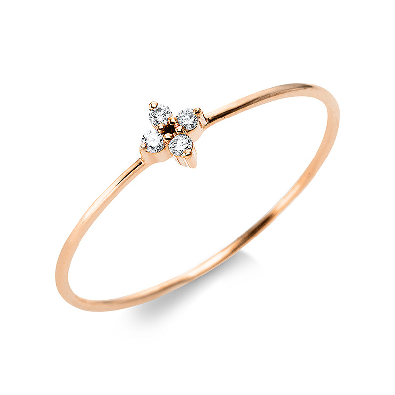 Ring 18 kt RG, 4 Brill. 0,04 ct, TW-si