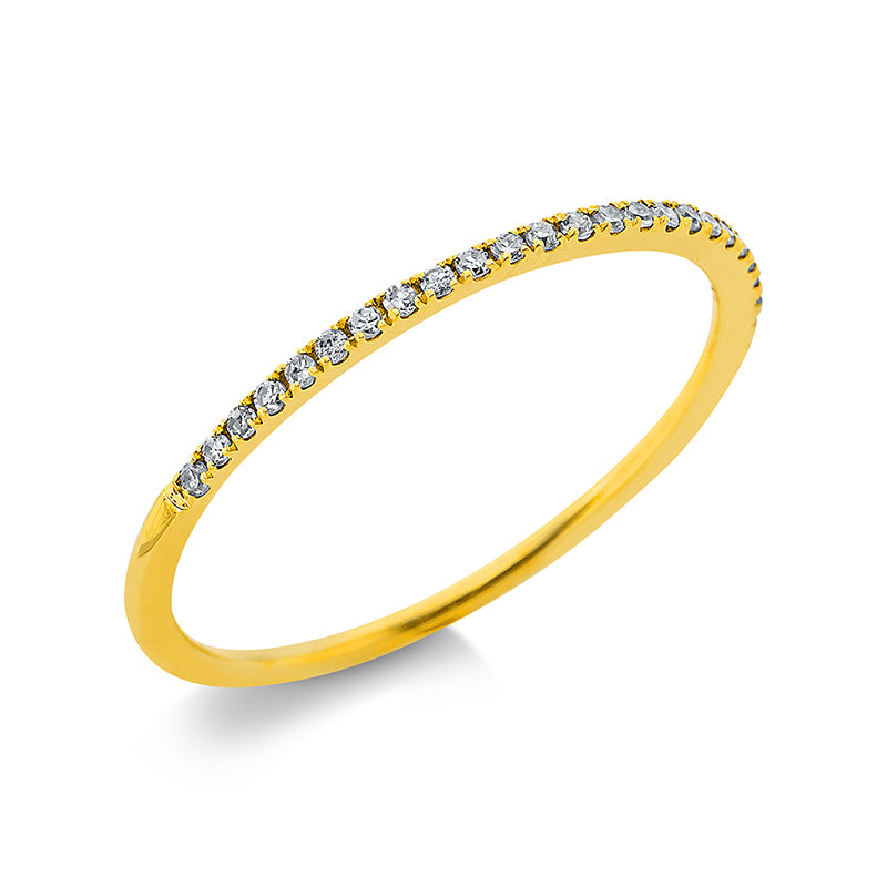 Ring 18 kt GG, 27 Dia. 0,08 ct, W-si