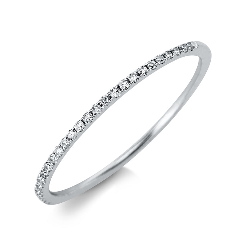 Ring 18 kt WG, 27 Dia. 0,08 ct, W-si