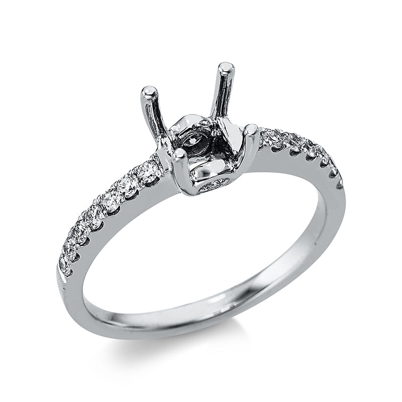 Ring 18 kt WG, 1 Brill. 0,04 ct, TW-si, 5 Brill. 0,29 ct, TW-si, 5 Brill. 0,02 ct, TW-si