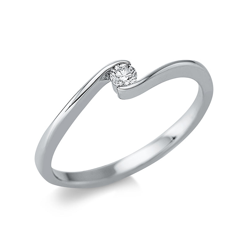 Ring 18 kt WG, 1 Brill. 0,08 ct, TW-si