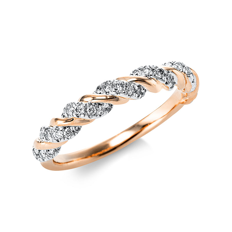 Ring 18 kt RG, 47 Brill. 0,33 ct, TW-si