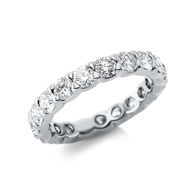 Ring 18 kt WG. 19 Brillanten 2.91 ct. TW-si. B:3.6 mm. Weite:53