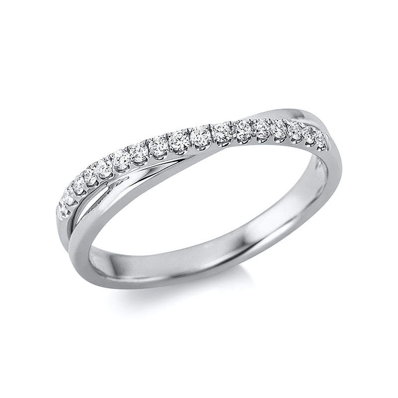 Ring 18 kt WG, 17 Brill. 0,17 ct, TW-si