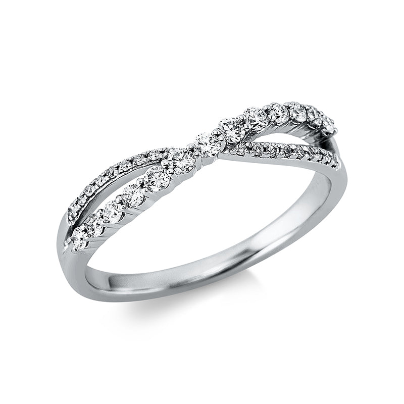 Ring 18 kt WG, 31 Brill. 0,30 ct, TW-si
