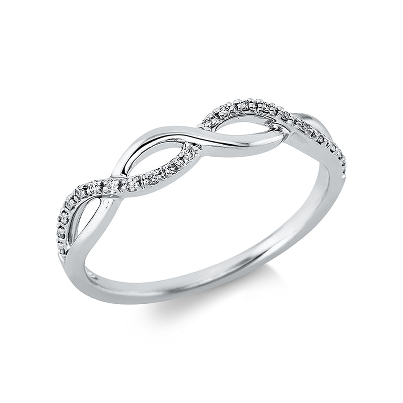 Ring 18 kt WG, 22 Brill. 0,06 ct, TW-si