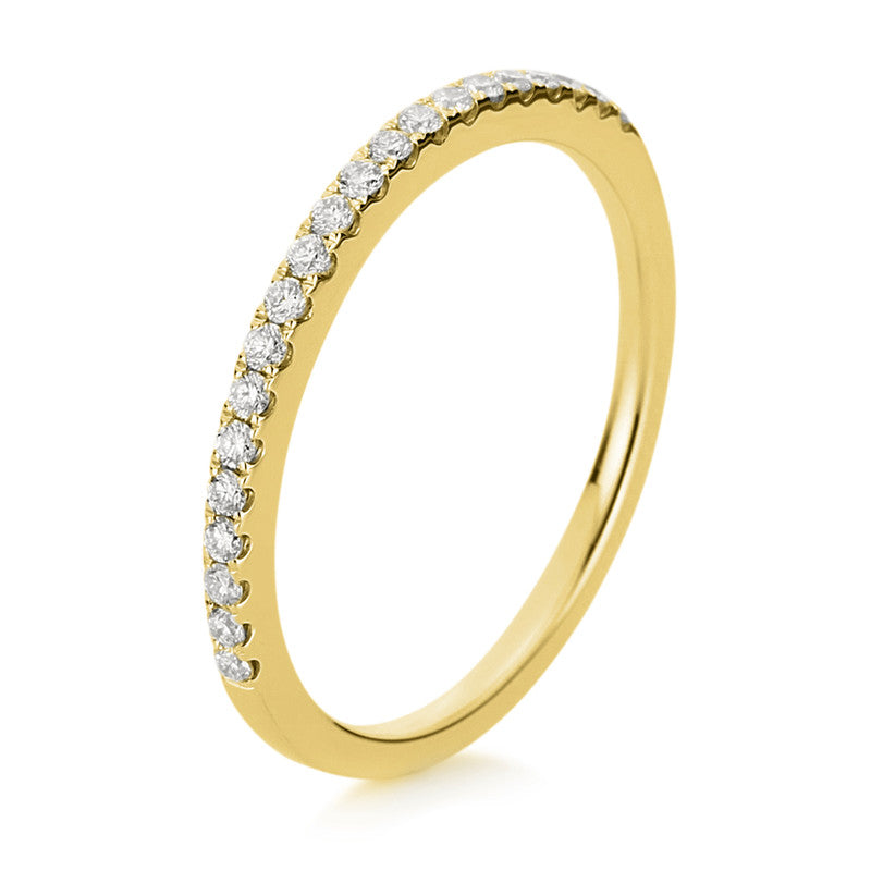Ring 14 kt GG, 21 Brill. 0,19 ct, TW-si