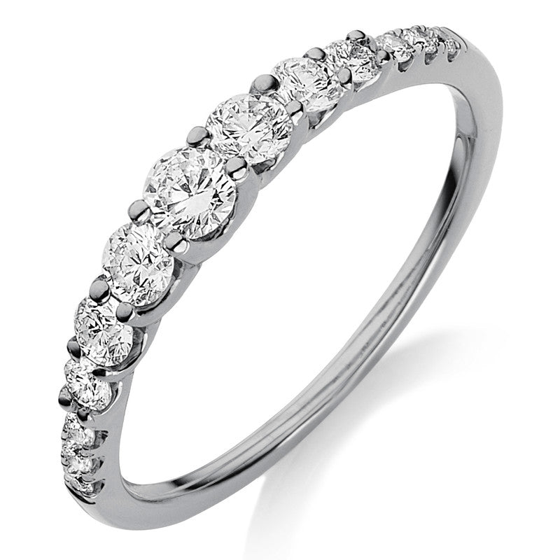 Ring 18 kt WG, 13 Brill. 0,57 ct, TW-vsi/si