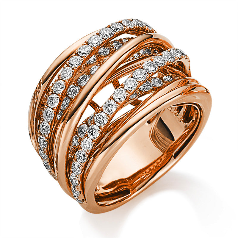 Ring 18 kt RG, 79 Brill. 1,90 ct, TW-vsi/si