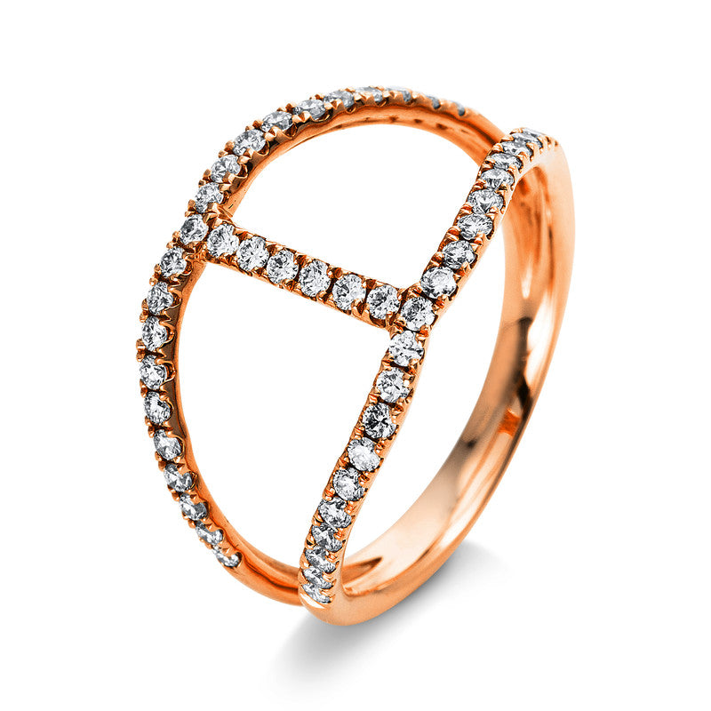 Ring 18 kt RG, 48 Brill. 0,45 ct, TW-vsi