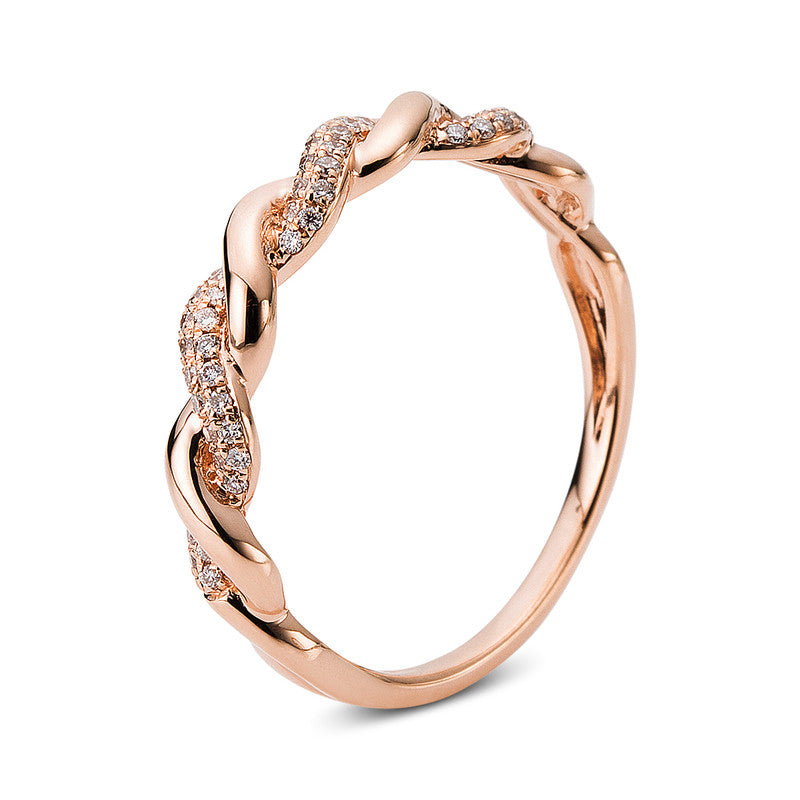 Ring 18 kt RG, 51 Brill. 0,14 ct, TW-si