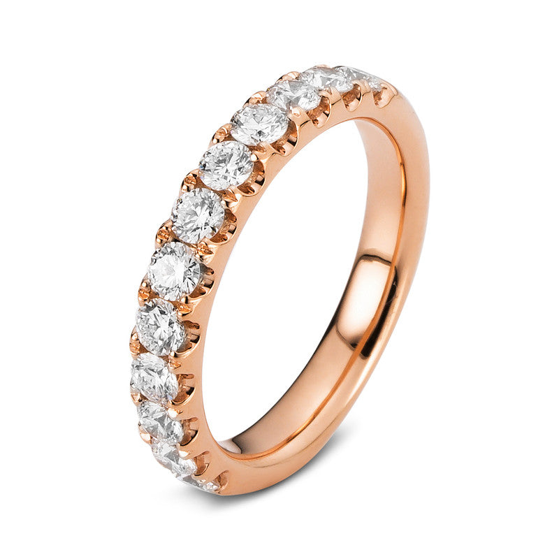 Ring 18 kt RG, 12 Brill. 0,97 ct, TW-si