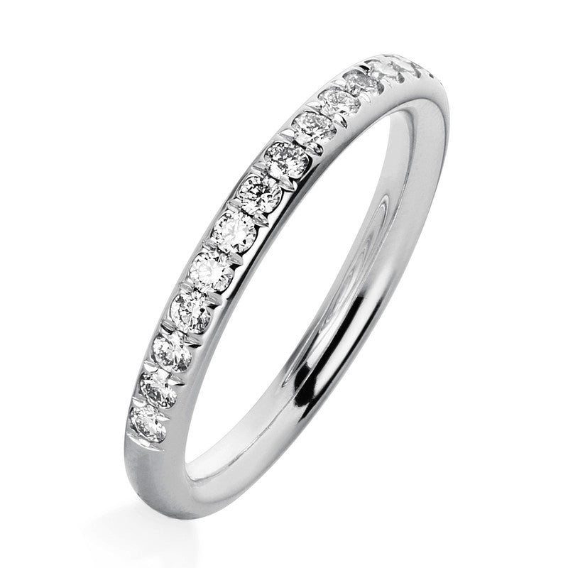 Ring 18 kt WG, 13 Brill. 0,54 ct, TW-si