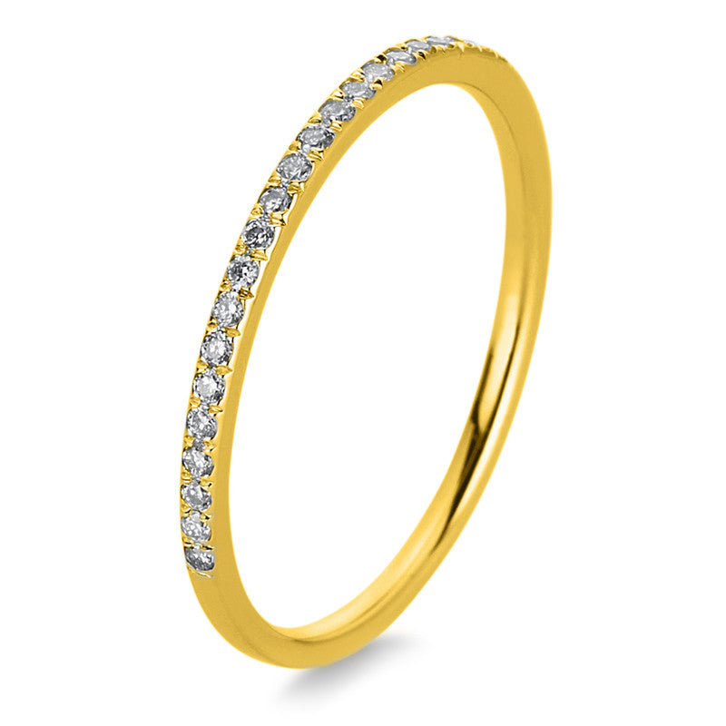 Ring 18 kt GG, 25 Brill. 0,12 ct, TW-si