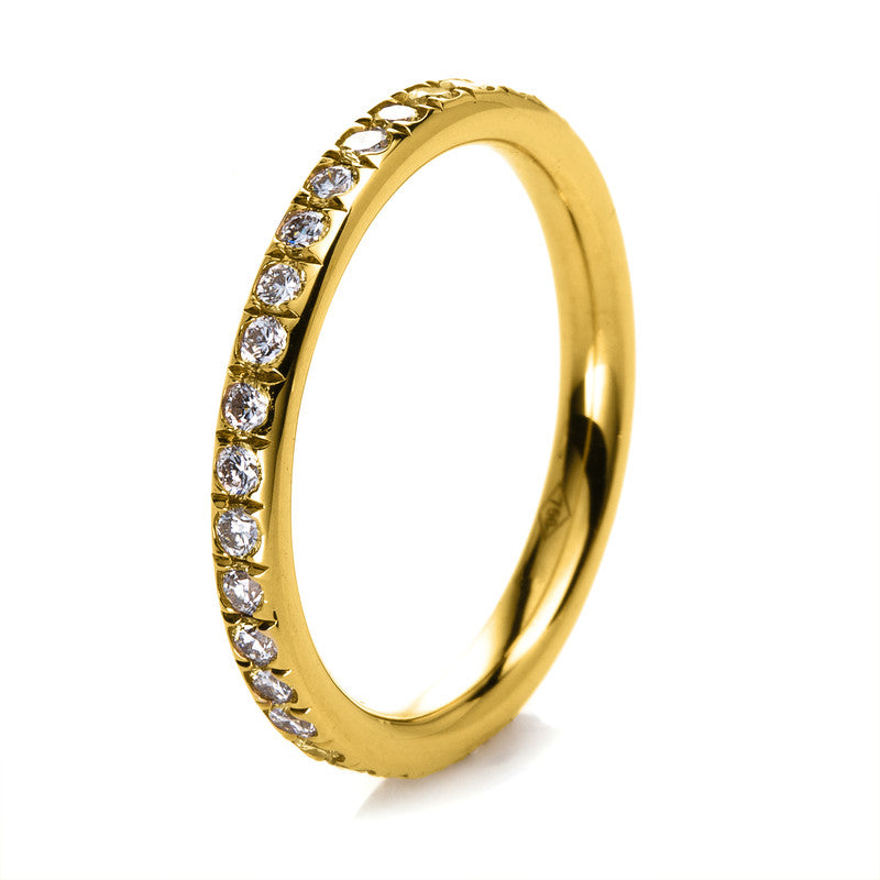 Ring 18 kt GG, 34 Brill. 0,62 ct, TW-si